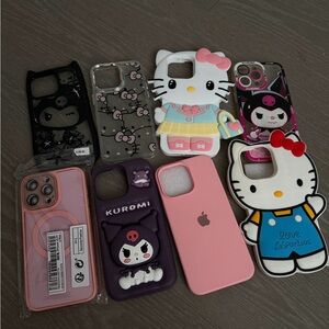 8 case bundle - iPhone 15 pro Max Hello Kitty and Kuromi Phone Cases